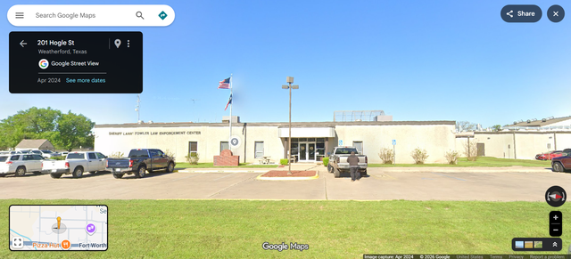 The Parker County Sheriff’s Office in Weatherford at 129 Hogle St.